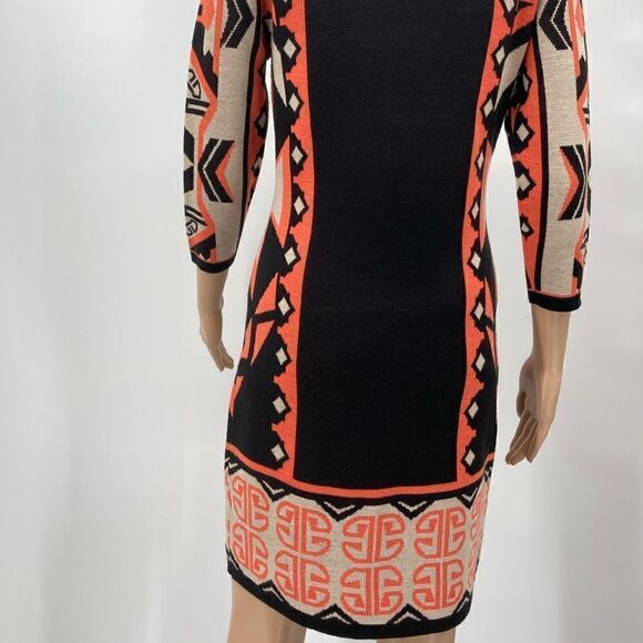 Luv Knit Casual Dress Multicolor Geometric Print Size M - Picture 6 of 10